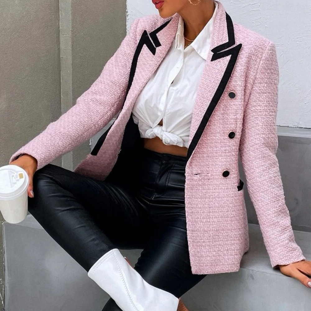 Pink Tweed Blazer